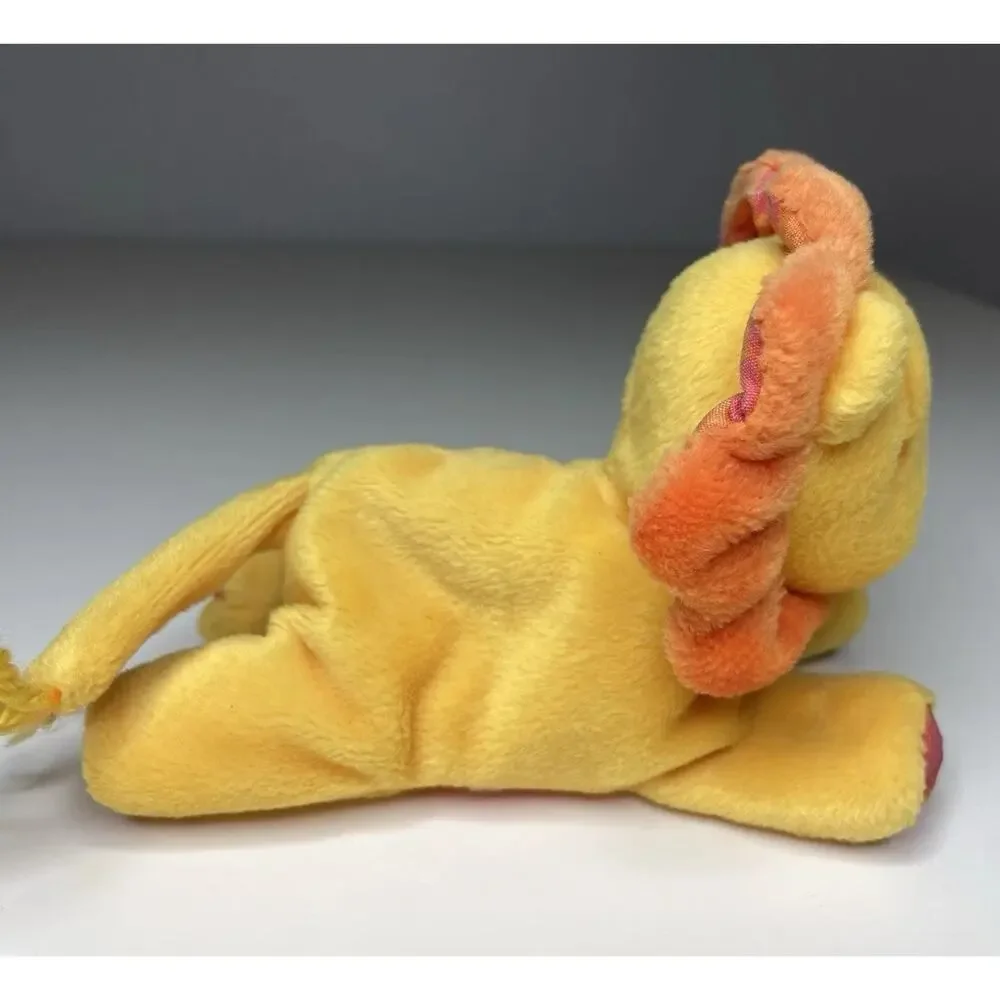 Vintage Gymboree Lion Plush Yellow Orange 5.5” Mini Small Stuffed Animal Lovey